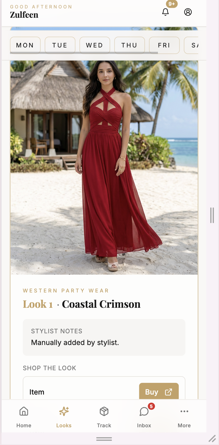 Occasions look from your digital lookbook